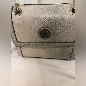 Elegant Silver Textured Women's Bag